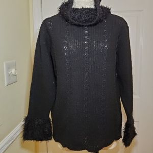 IRISH WOOL Cowl-neck sweater